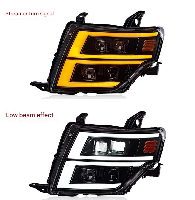 Mitsubishi Pajero V97 V93 Headlight Assembly with LED Daytime Running Lights DRL& dynamic Turn Signal v83 v73 v95 Modified 2007 up 2022 Front LED Lamp lens headlight streamer