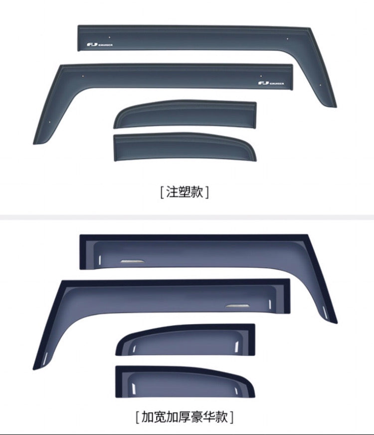 Window Visor For Toyota FJ Cruiser Sun Rain Guards High Quality Window Deflectors For Toyota FJ Cruiser 2007-2023 Door Window Vent Visor Rain Guards Weather Shields