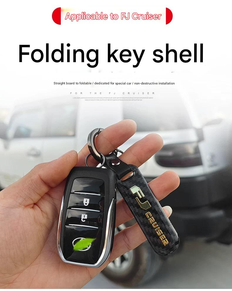 Toyota FJ Cruiser Modified Folding Key Shell – Remote Control Key Case with Buckle (Fits 2007–2023)