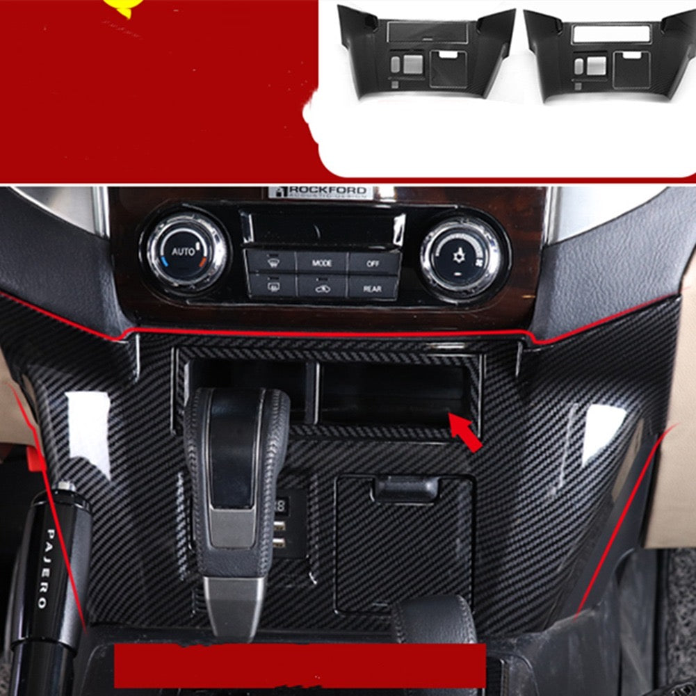 Mitsubishi Pajero Car Interior Carbon Stickers ABS Car Interior Protection Cover Body Kits For Mitsubishi Pajero 2007-2022 ABS Carbon Fiber Color Car Accessories Carbon Fiber Interior Modification 2007-2023 V97 V93 Interior Decoration Stickers