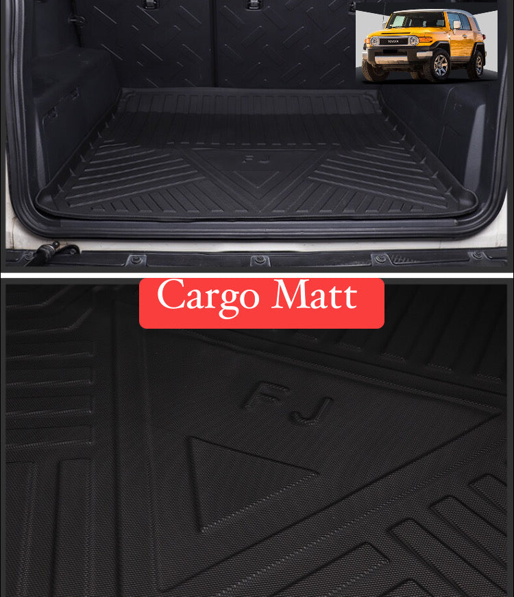 Toyota FJ Cruiser Styling Floor Mats Double Layer Custom Foot Pads Cover Interior for Toyota FJ Cruiser 2007-2023 Car Floor Mats Trunk Backrest Pad TPE Floorliner Rubber waterproof - interior car Accessories