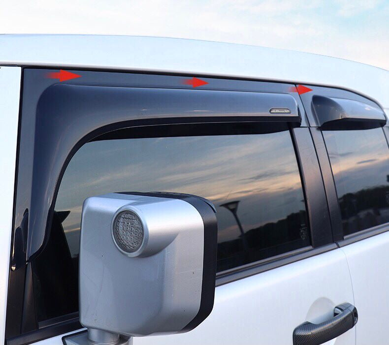 Window Visor For Toyota FJ Cruiser Sun Rain Guards High Quality Window Deflectors For Toyota FJ Cruiser 2007-2023 Door Window Vent Visor Rain Guards Weather Shields
