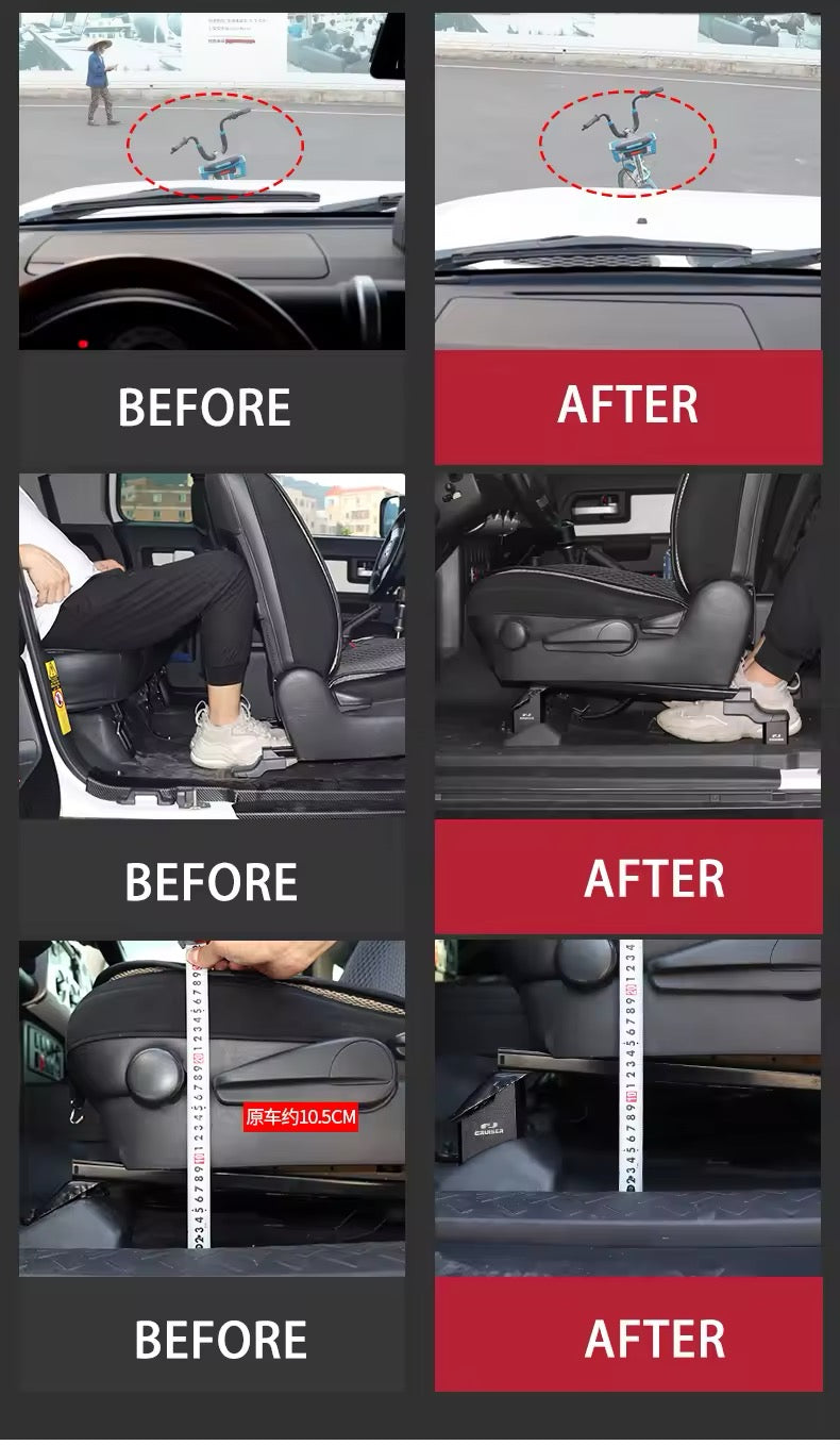 Toyota FJ Cruiser Front Seat Heightening Gasket – Enhanced Comfort & Visibility Upgrade (1 Seat) Modification Cruiser Seat Raising Device Seats Benches Accessoires