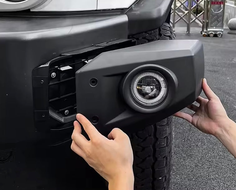 Toyota FJ Cruiser 2007-2023 Fog Light Set with DRL & Halogen Bulb - Front Bumper LED Fog Light Lamp For Toyota FJ Cruiser 2006-2020 Car Accessories modified LED fog light assembly front bumper corner lamp daytime running lights