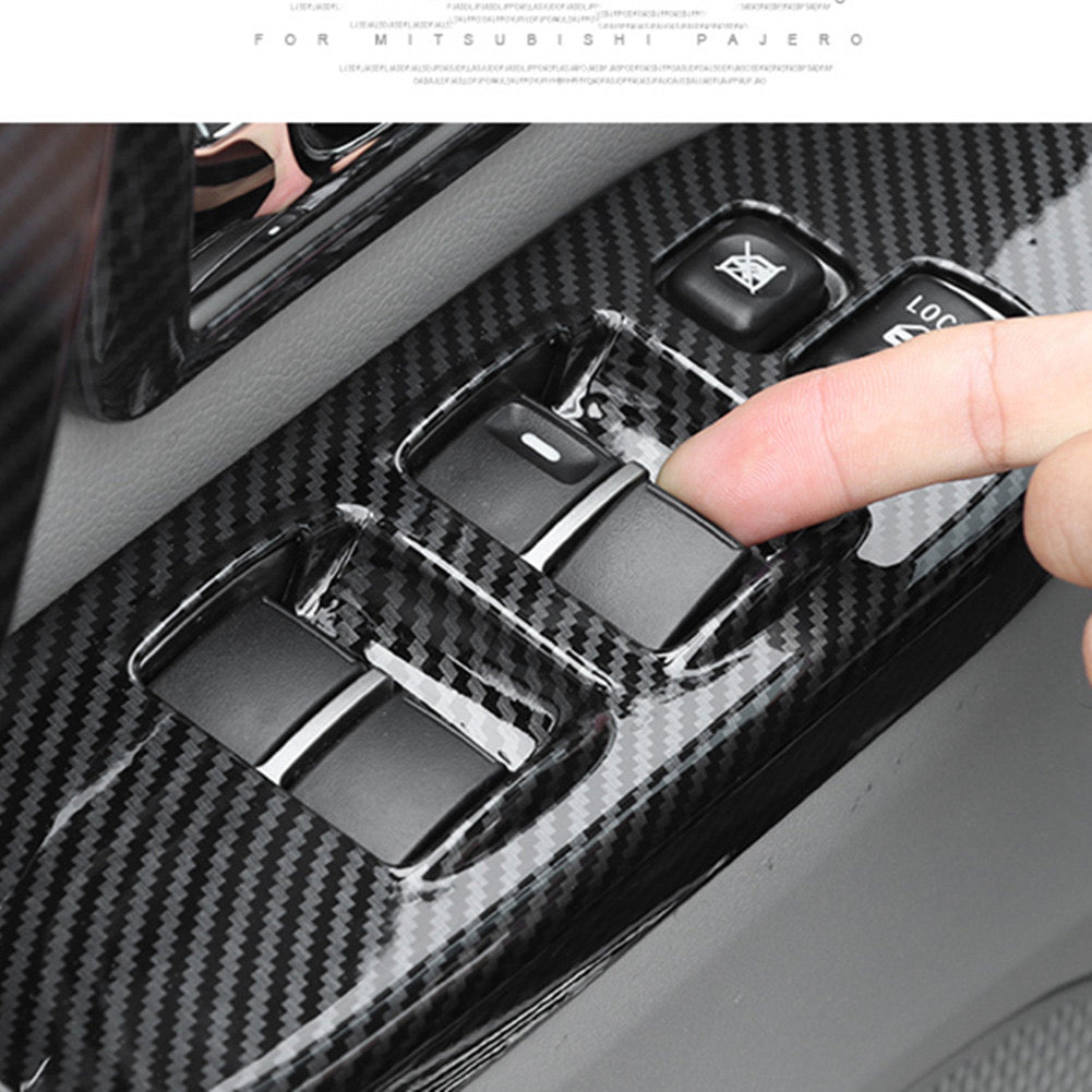 Mitsubishi Pajero Car Interior Carbon Stickers ABS Car Interior Protection Cover Body Kits For Mitsubishi Pajero 2007-2022 ABS Carbon Fiber Color Car Accessories Carbon Fiber Interior Modification 2007-2023 V97 V93 Interior Decoration Stickers