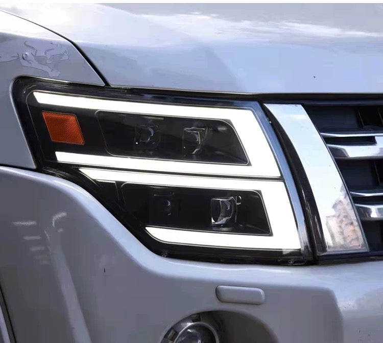 Mitsubishi Pajero V97 V93 Headlight Assembly with LED Daytime Running Lights DRL& dynamic Turn Signal v83 v73 v95 Modified 2007 up 2022 Front LED Lamp lens headlight streamer