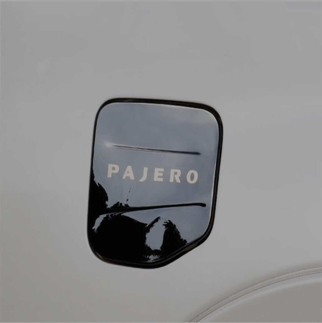 Mitsubishi Pajero Stainless Steel Fuel Tank Cover Sticker -2007 up 2023 V97 V93 Car Styling Exterior Accessory