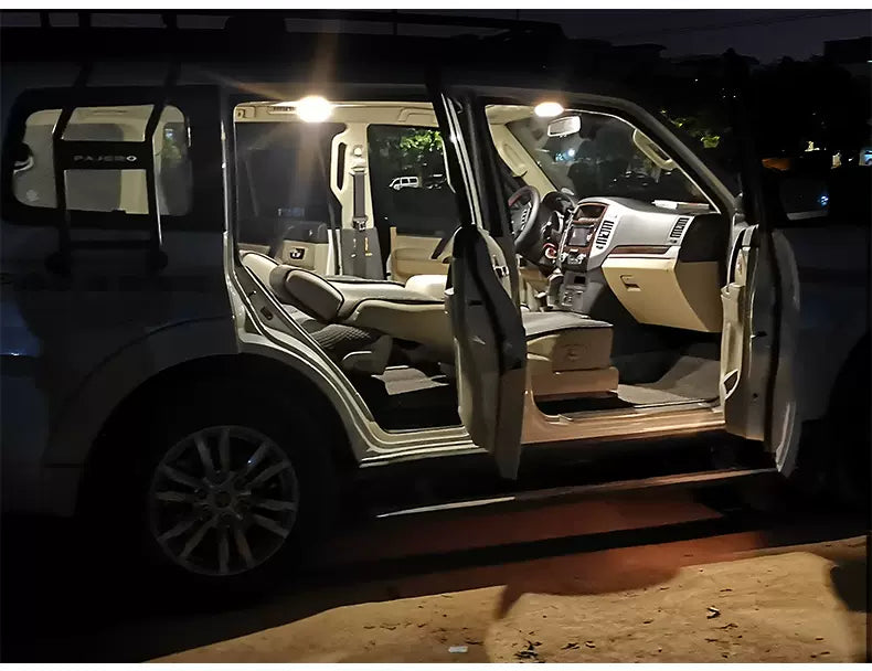 Mitsubishi Pajero Ceiling lamp LED modified reading lamp interior lamp auto parts LED shogun Montero V97V93 reading shed Reading Light Upgrade (2007–2023 Models) Interior Dome Lamp Modification | Bright White LED | Car Accessory Kit