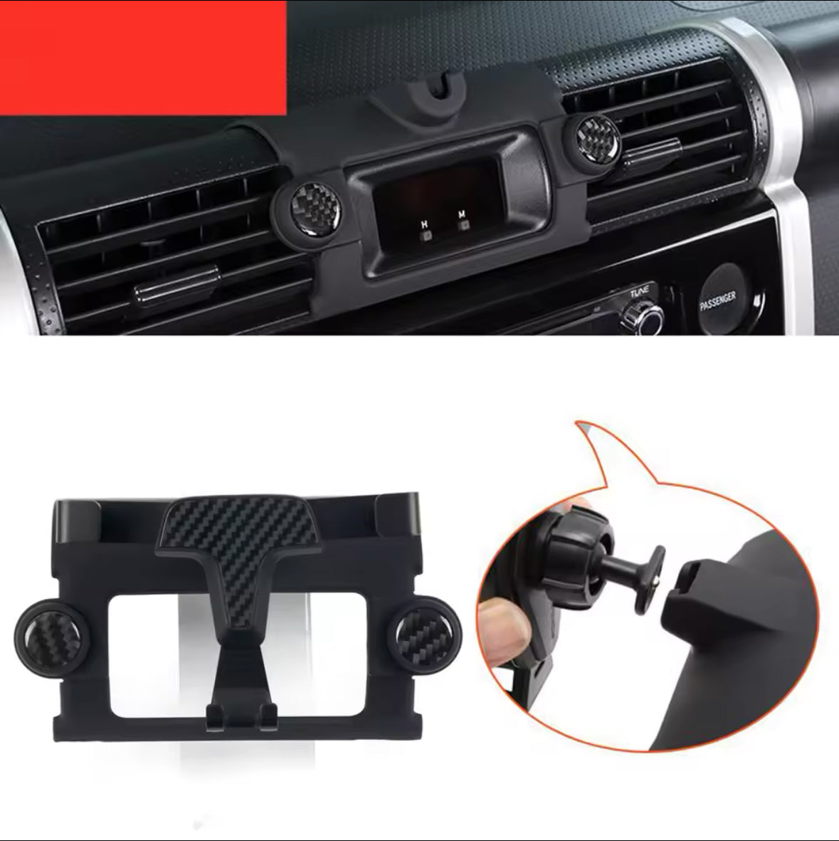 Fj cruiser Phone Holde Car For 2007-2023 Mobile Support Special Fixed Bracket GPS Base Mount Stand Air Vent Mount GPS Stand Bracket Car Interior Accessories Accessories