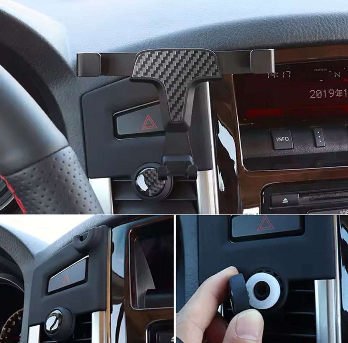 Mitsubishi Pajero Phone Holde Car For 2011-2023 Mobile Support Special Fixed Bracket GPS Base Mount Stand Air Vent Mount GPS Stand Bracket Car Interior Accessories Accessories