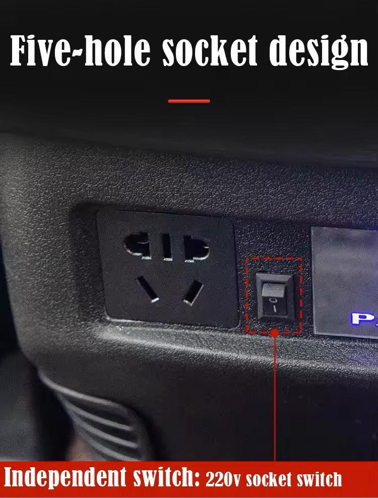 Mitsubishi Pajero Rear USB Charger Fits: Model Years 2007–2023 / V97 / V93 | Pajero Rear USB Inverter Socket Modification Armrest Box Rear USB Inverter