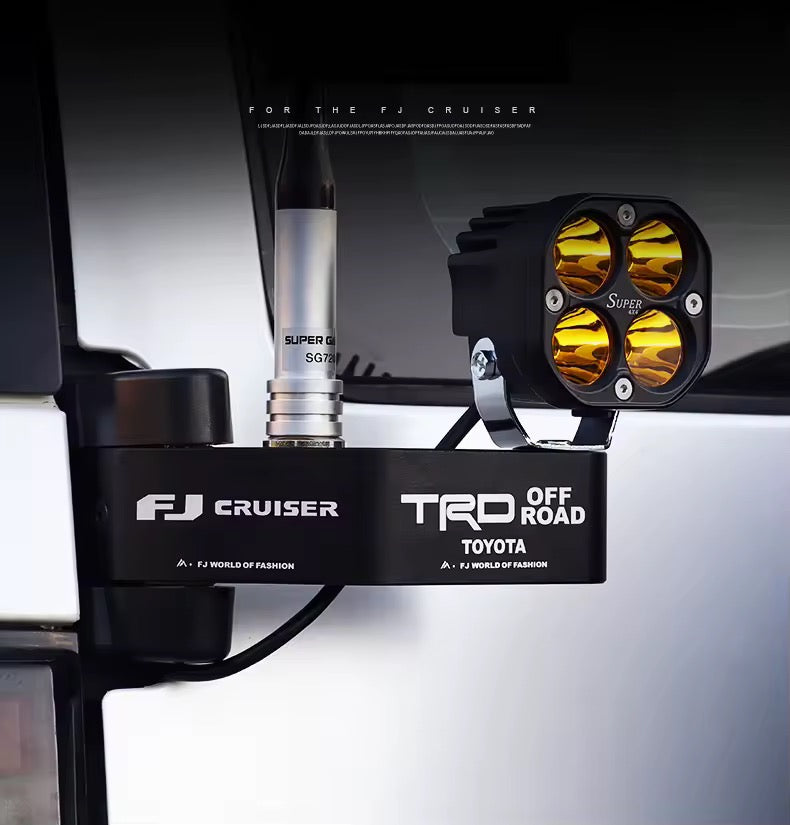 Toyota FJ Cruiser Antenna & Lamp; Spotlight Bracket – Off-Road Mounting Accessory (2007–2023)