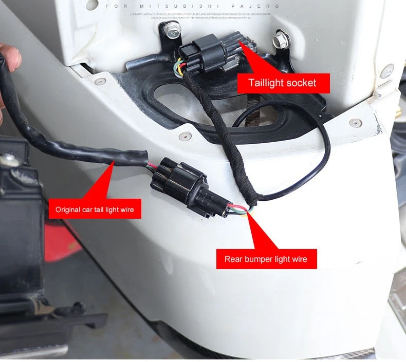 Rear Bumper Lights Assembly Reversing Light Multifunctional Rear Fog Lamp suitable 2006 up 2023 Modification For Mitsubishi Pajero V97 V93 V87
