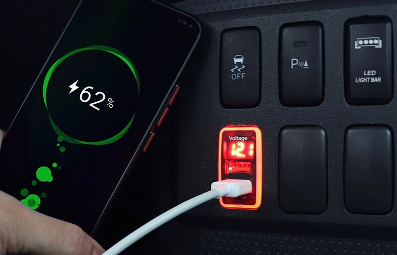 Toyota FJ Cruiser USB Charging FJ QC 3.0 Fast Charge Dual Charging Port USB Interface Socket Fast Car Charger Quick Charge Car Charging Adapter Use for VW Golf 7 Accessories Interior Accessories