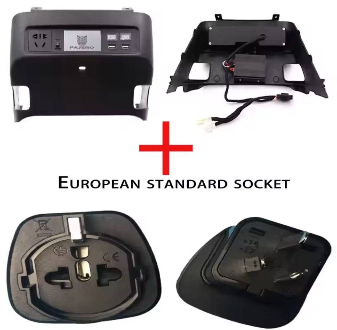 Mitsubishi Pajero Rear USB Charger Fits: Model Years 2007–2023 / V97 / V93 | Pajero Rear USB Inverter Socket Modification Armrest Box Rear USB Inverter