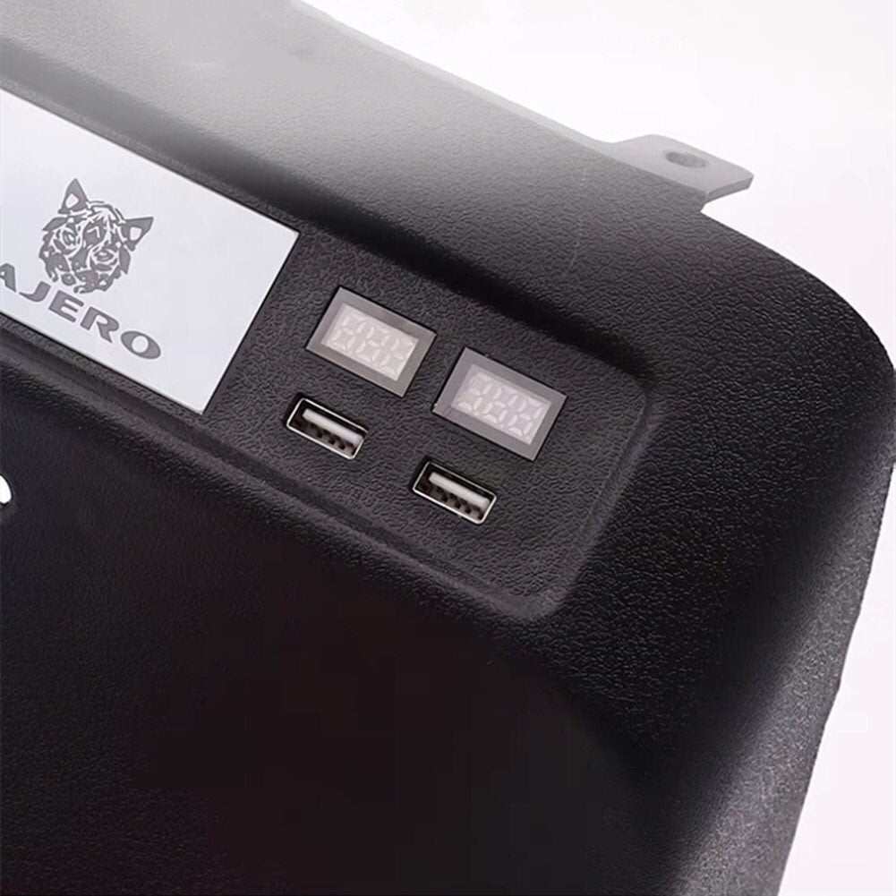 Mitsubishi Pajero Rear USB Charger Fits: Model Years 2007–2023 / V97 / V93 | Pajero Rear USB Inverter Socket Modification Armrest Box Rear USB Inverter