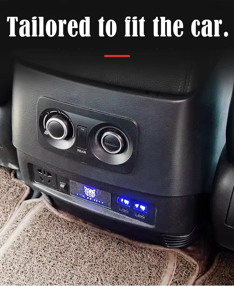 Mitsubishi Pajero Rear USB Charger Fits: Model Years 2007–2023 / V97 / V93 | Pajero Rear USB Inverter Socket Modification Armrest Box Rear USB Inverter