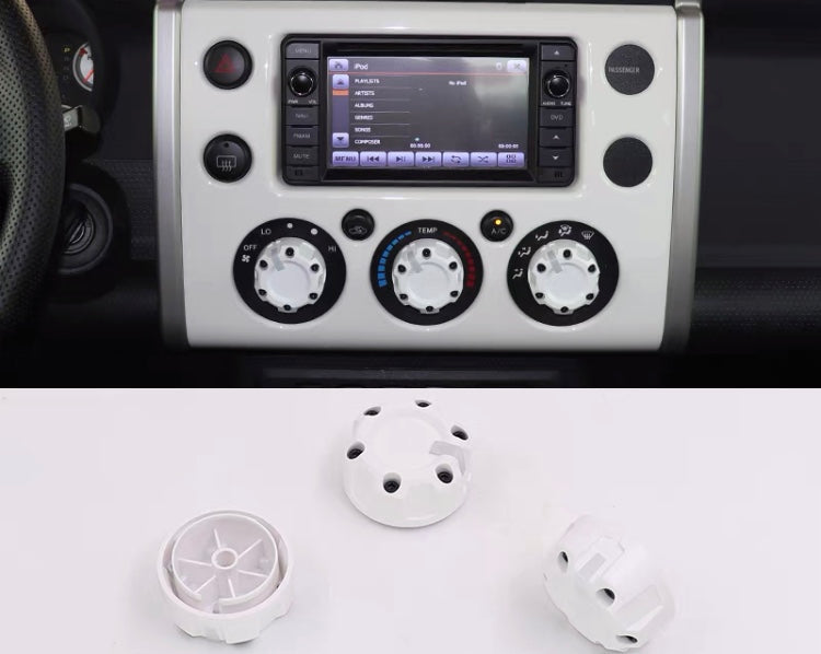 FJ Cruiser Air Conditioner Knob Altimeter Decoration Ac AJT 3 Button Key Case Modification American Interior Kit For Toyota FJ Cruiser 2007 up 2023