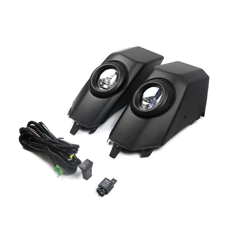 Toyota FJ Cruiser 2007-2023 Fog Light Set with DRL & Halogen Bulb - Front Bumper LED Fog Light Lamp For Toyota FJ Cruiser 2006-2020 Car Accessories modified LED fog light assembly front bumper corner lamp daytime running lights
