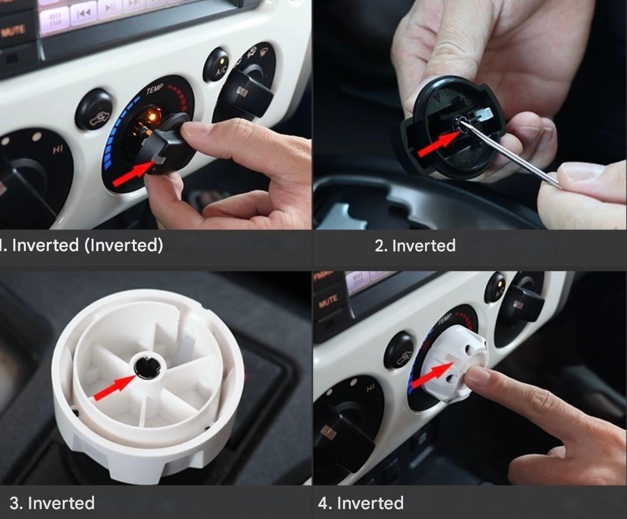 FJ Cruiser Air Conditioner Knob Altimeter Decoration Ac AJT 3 Button Key Case Modification American Interior Kit For Toyota FJ Cruiser 2007 up 2023