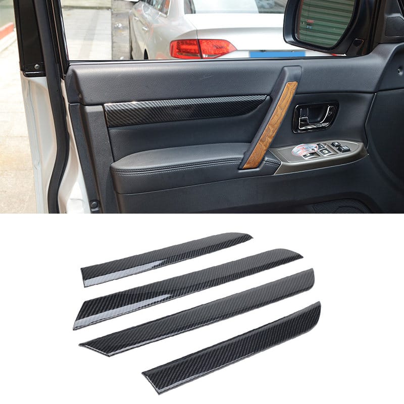 Mitsubishi Pajero Car Interior Carbon Stickers ABS Car Interior Protection Cover Body Kits For Mitsubishi Pajero 2007-2022 ABS Carbon Fiber Color Car Accessories Carbon Fiber Interior Modification 2007-2023 V97 V93 Interior Decoration Stickers