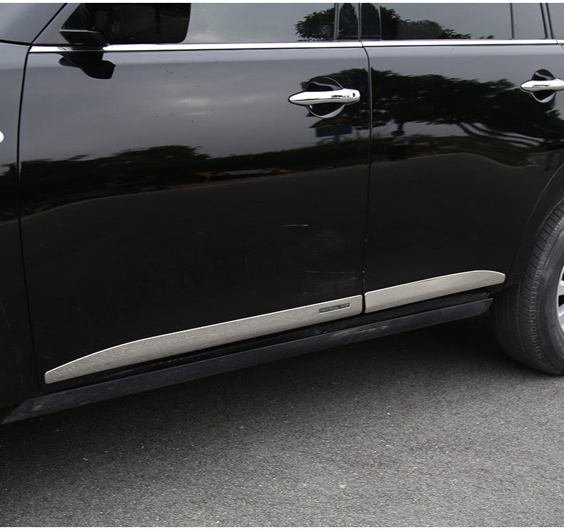 Nissan PATROL Y62 2017-2019 ABS Chrome Door Body Mouldings Protection Liner Garnish Cover Trims