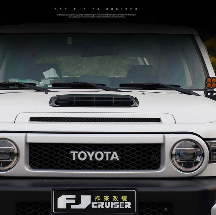 Toyota FJ Cruiser Bug Shield & Hood Deflector Guard Bonnet Protector Bra – Intake Vent Cover – Premium Exterior Car Accessory (Fits All Models 2007–2023)