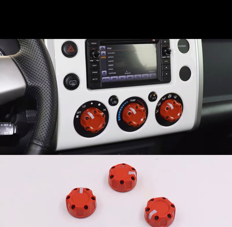 FJ Cruiser Air Conditioner Knob Altimeter Decoration Ac AJT 3 Button Key Case Modification American Interior Kit For Toyota FJ Cruiser 2007 up 2023