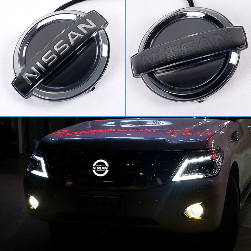 Nissan Patrol Y61 Y62 LED Front Grille Logo Light (2010-2019) Dynamic LED Emblem Light High-Quality (176*150) Car Accessories