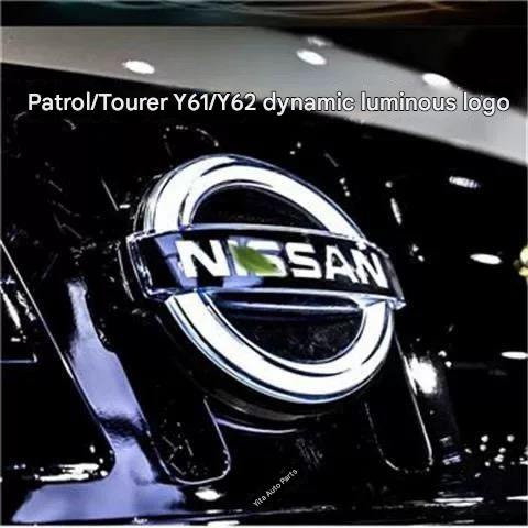 Nissan Patrol Y61 Y62 LED Front Grille Logo Light (2010-2019) Dynamic LED Emblem Light High-Quality (176*150) Car Accessories