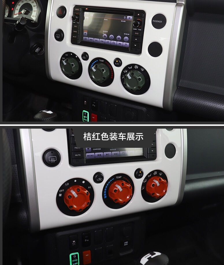 FJ Cruiser Air Conditioner Knob Altimeter Decoration Ac AJT 3 Button Key Case Modification American Interior Kit For Toyota FJ Cruiser 2007 up 2023