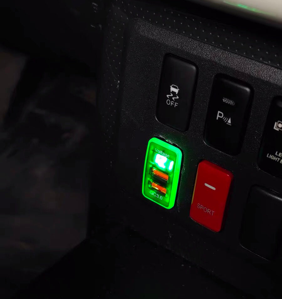 Toyota FJ Cruiser USB Charging FJ QC 3.0 Fast Charge Dual Charging Port USB Interface Socket Fast Car Charger Quick Charge Car Charging Adapter Use for VW Golf 7 Accessories Interior Accessories