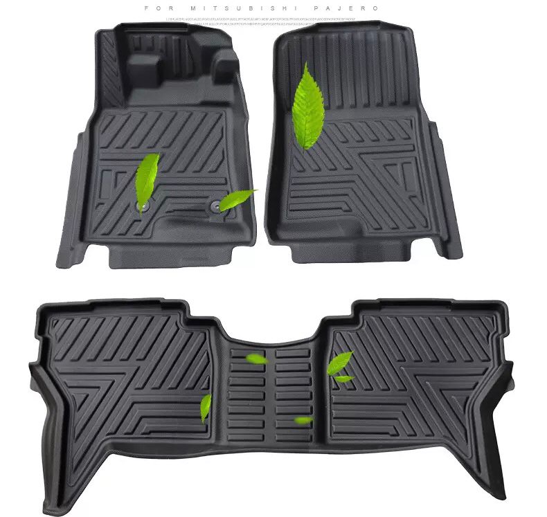 Mitsubishi Pajero Floor Mats Styling Double Layer Custom Floor Mats for 2007- 2023 All-Weather TPE Rubber Waterproof Floorliner + Trunk Backrest Pad – Premium Interior Car Accessories