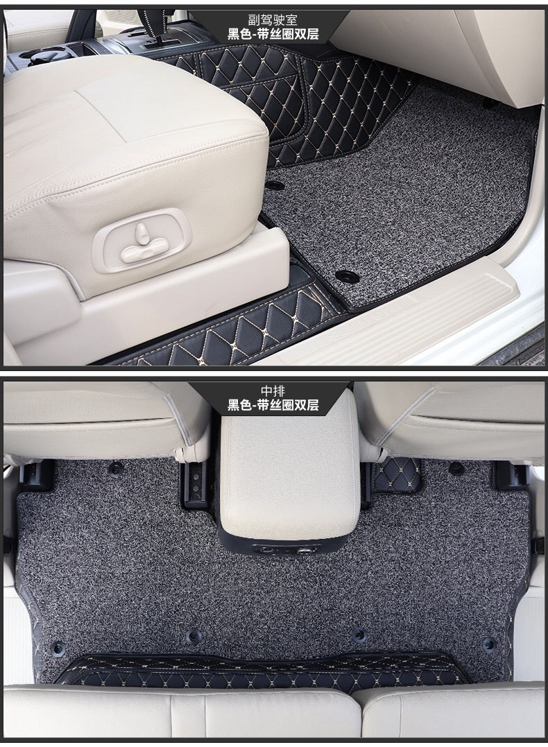 Mitsubishi pajero Floor matt Double layer 5D Custom Car Floor Mats For Pajero 2007 - 2023 Auto Carpets Foot All-Weather Protection & Premium Comfort car Accessories