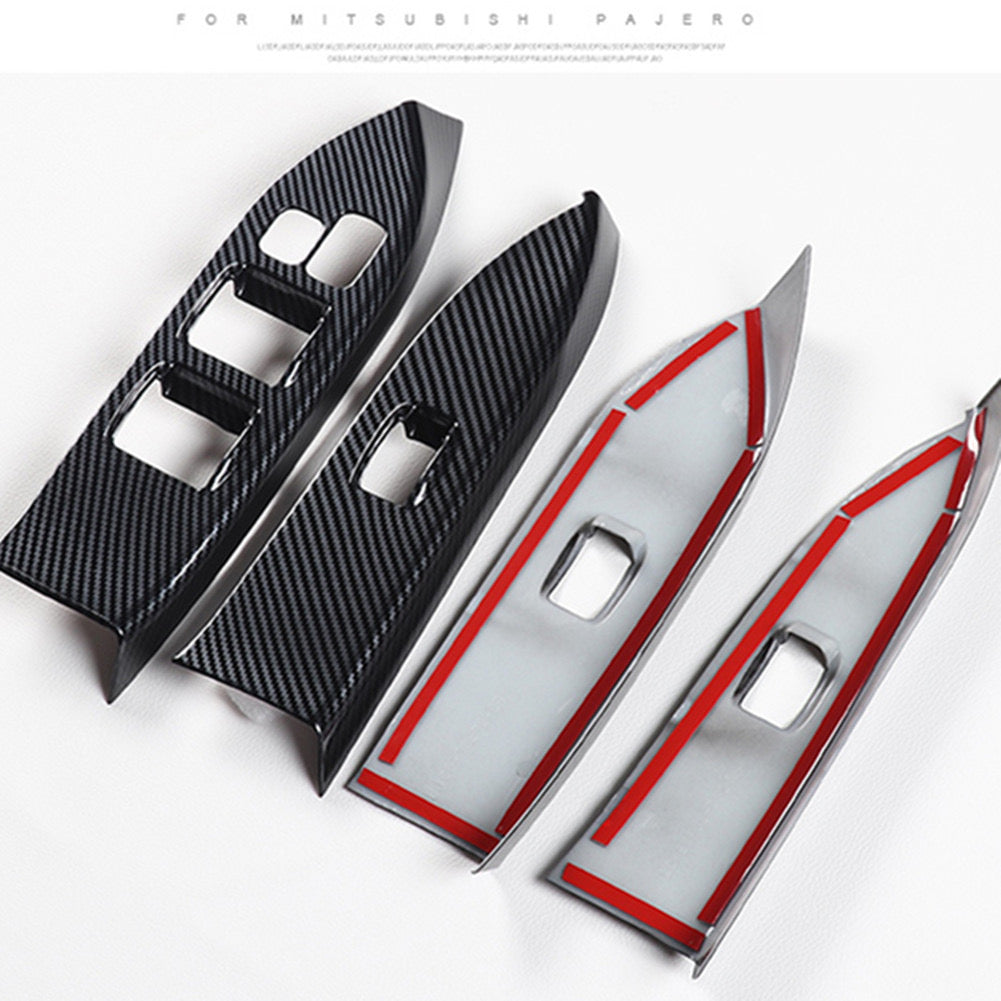 Mitsubishi Pajero Car Interior Carbon Stickers ABS Car Interior Protection Cover Body Kits For Mitsubishi Pajero 2007-2022 ABS Carbon Fiber Color Car Accessories Carbon Fiber Interior Modification 2007-2023 V97 V93 Interior Decoration Stickers