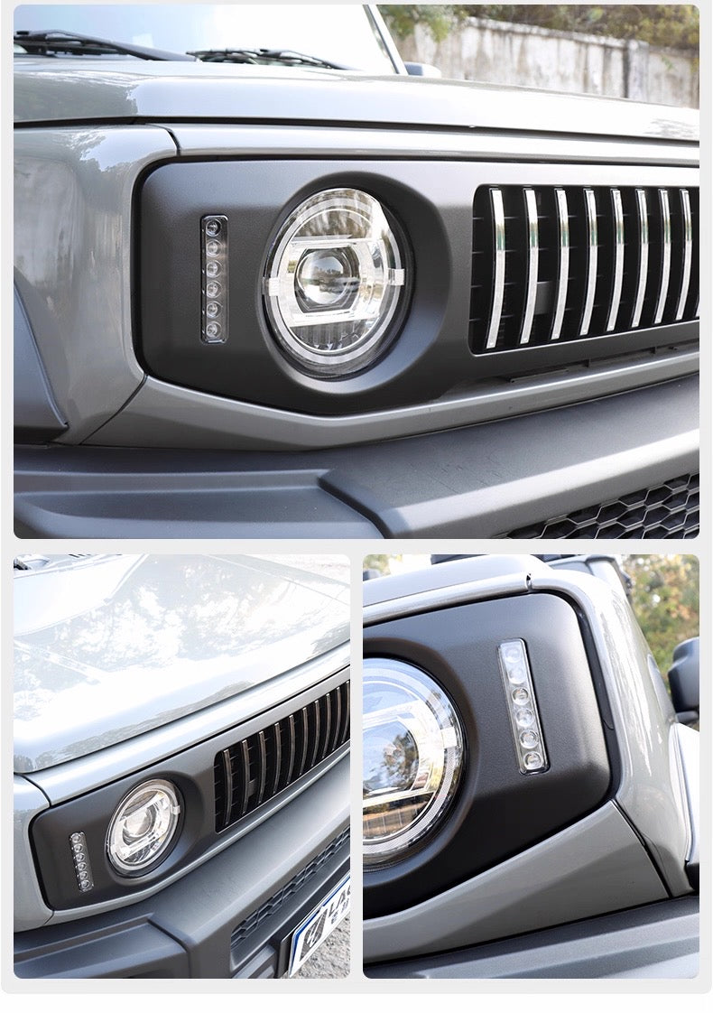 Suzuki Jimny Special Front Grille LED Side Suitable JB64 JB74 2018-2026 Grill Mesh Racing Grills Car Black Honeycomb