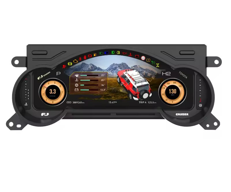 12.3-Inch Digital Dashboard Panel Virtual Instrument Cluster Speedometer for Toyota FJ Cruiser (2007–2023)