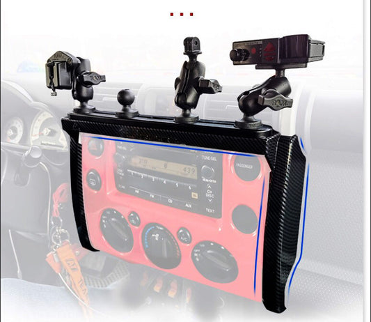 Toyota FJ Cruiser Central Control Track Expansion Bracket Parking Meter Mobile Phone Holder FJ Cruiser  (2007–2023)  GoPro Camera Stand Dash Accessory Rail Mount