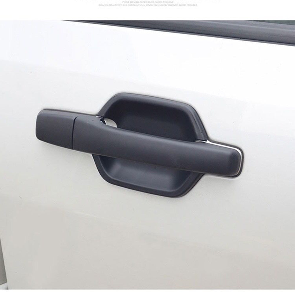 Pajero Side Door Handle Covers - ABS Matte Black & Carbon Fiber Trim (2007-2023) Door Handle + Door Bowl Cover Fit For Mitsubishi Pajero V93/V97 2007-2023 Exterior Modification Parts