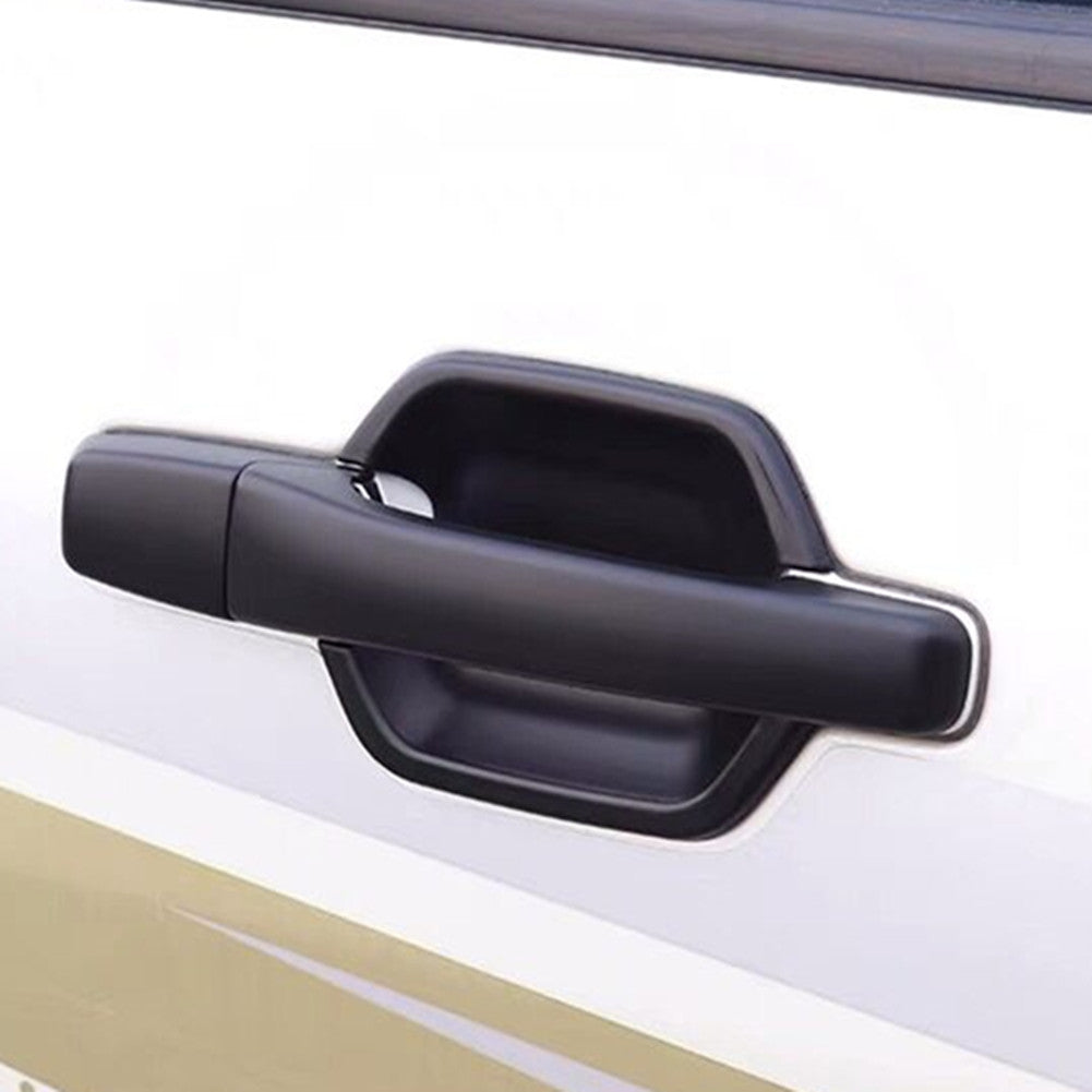 Pajero Side Door Handle Covers - ABS Matte Black & Carbon Fiber Trim (2007-2023) Door Handle + Door Bowl Cover Fit For Mitsubishi Pajero V93/V97 2007-2023 Exterior Modification Parts