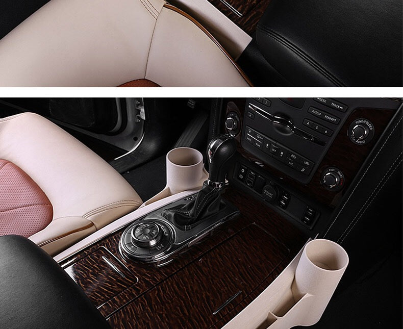 Nissan Patrol Y62 Seat Gap Cup Holder Storage Box – Interior Organizer Accessory (2010–2025)