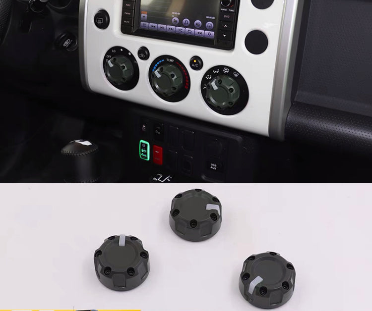 FJ Cruiser Air Conditioner Knob Altimeter Decoration Ac AJT 3 Button Key Case Modification American  Interior Kit For Toyota FJ Cruiser 2007 up 2023