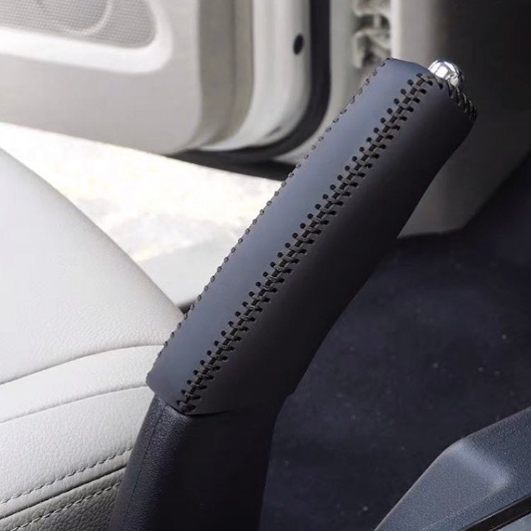 Mitsubishi Pajero Gear Knob Cover – Leather Hand-Stitched 3-Piece Protective Sleeve | Interior Accessories
