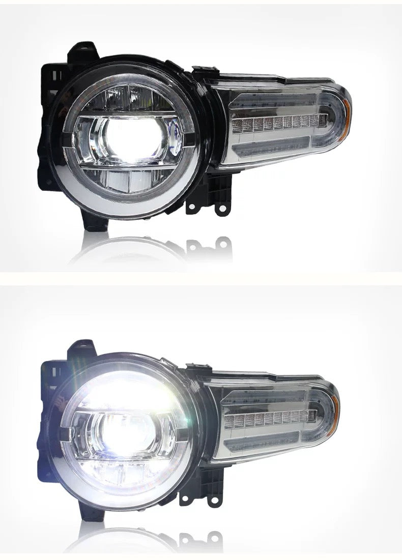 Fj Cruiser Full LED Headlight For Toyota FJ Cruiser 2007-2023 Head Lamp With Running Lights & dynamic DRL Lens Streamer Turn Signal Light Car Accessories