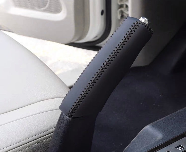 Mitsubishi Pajero Gear Knob Cover – Leather Hand-Stitched 3-Piece Protective Sleeve | Interior Accessories