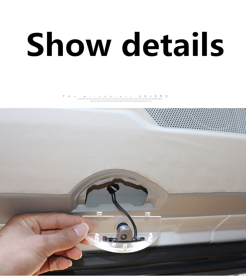 Mitsubishi Pajero 2X LED Car Door light For V93 V97 V80 V87 2007-11-2016-2023-welcome Projector lamp decoration Accessories 2pcs Car Led Courtesy Door Logo Projector Lamp for Mitsubishi