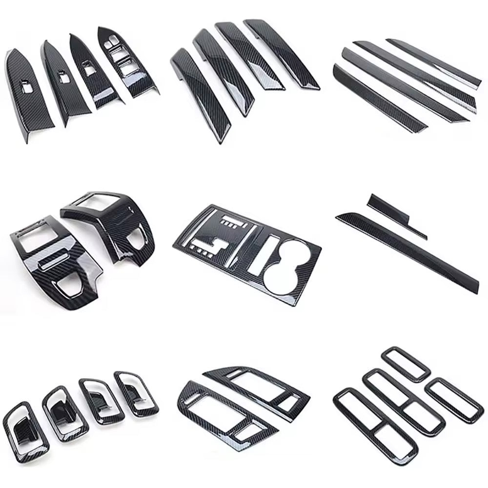 Mitsubishi Pajero Car Interior Carbon Stickers ABS Car Interior Protection Cover Body Kits For Mitsubishi Pajero 2007-2022 ABS Carbon Fiber Color Car Accessories Carbon Fiber Interior Modification 2007-2023 V97 V93 Interior Decoration Stickers