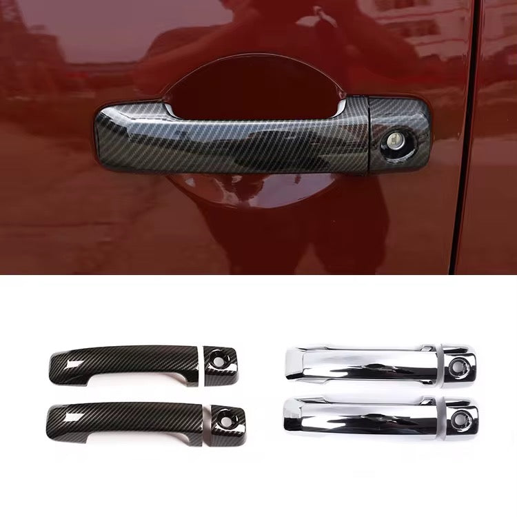 Fj cruiser Door Handle Covers - ABS Matte Black Carbon Fiber Chrome Trim (2007-2023) Door Handle  Door Cover Fit For Toyota Fj Cruiser 2007-2023 Exterior Modification Parts