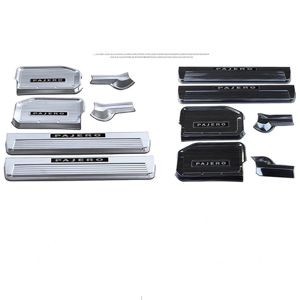 Mitsubishi Pajero door sill strip stainless steel door pedal protection plate 2007 -2023  Welcome Pedal Stainless Steel Shogun Nerf Bars Running Boards Protect Accessories Interior modified accessories
