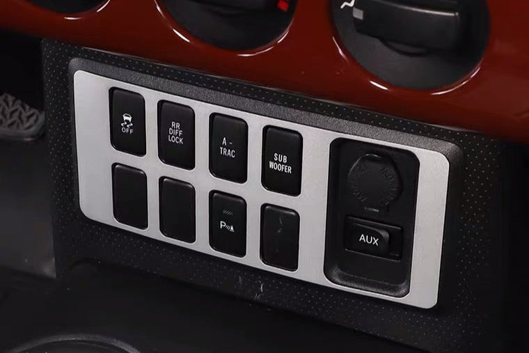 Fj Cruiser Front Central Console Button Panel Cover Trim Fit for Toyota FJ Cruiser 2007 Up 2023 LHD Black Carbon Fiber